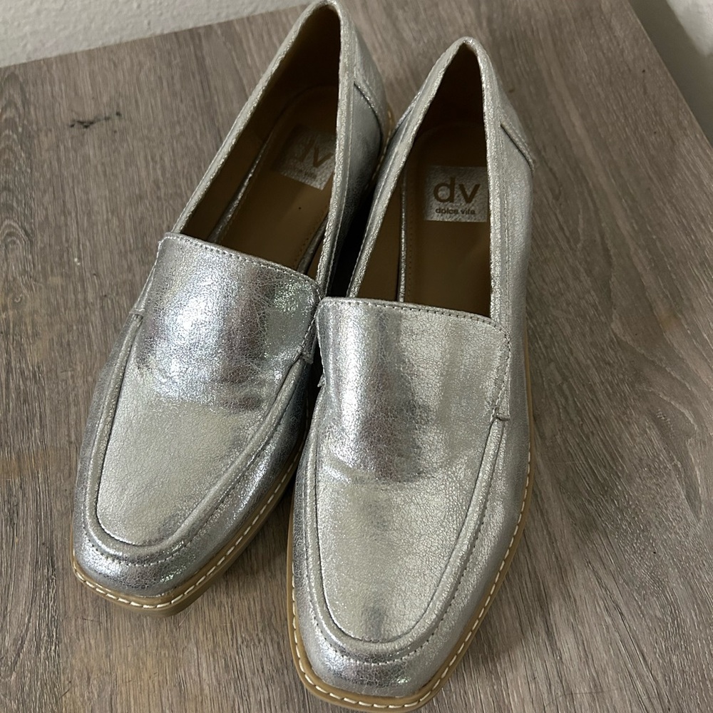 DV by Dolce Vita Women's Silver Loafers